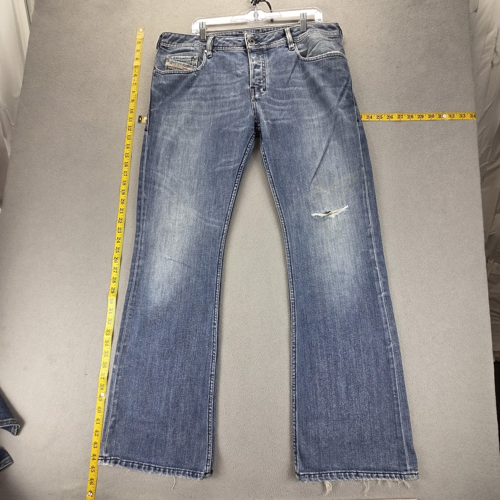 Diesel‎ Jeans Mens 36x32 Blue Medium Wash Zathan Bootcut Button Fly 0072J